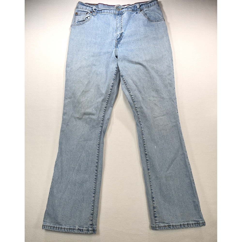 Levis 550 Relaxed Boot Cut Jeans Light Wash Denim Womens 14M‎ Stretch High Rise